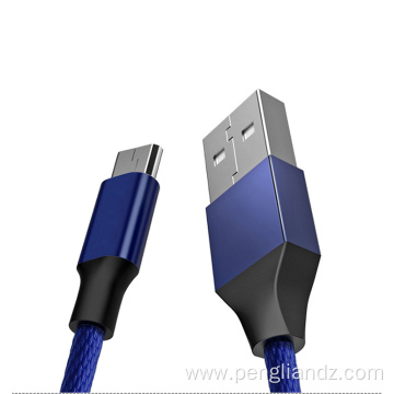 Durable Blue Nylon Braided Fast Charging Cable